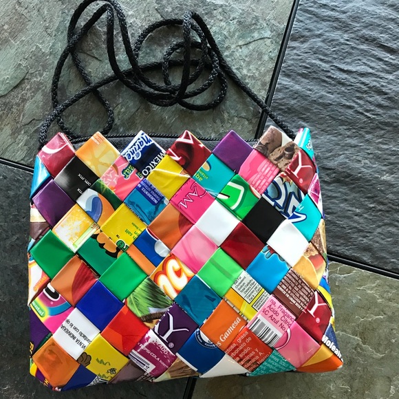 Candy Wrapper Purse Black Shoulder Strap - Picture 2 of 4